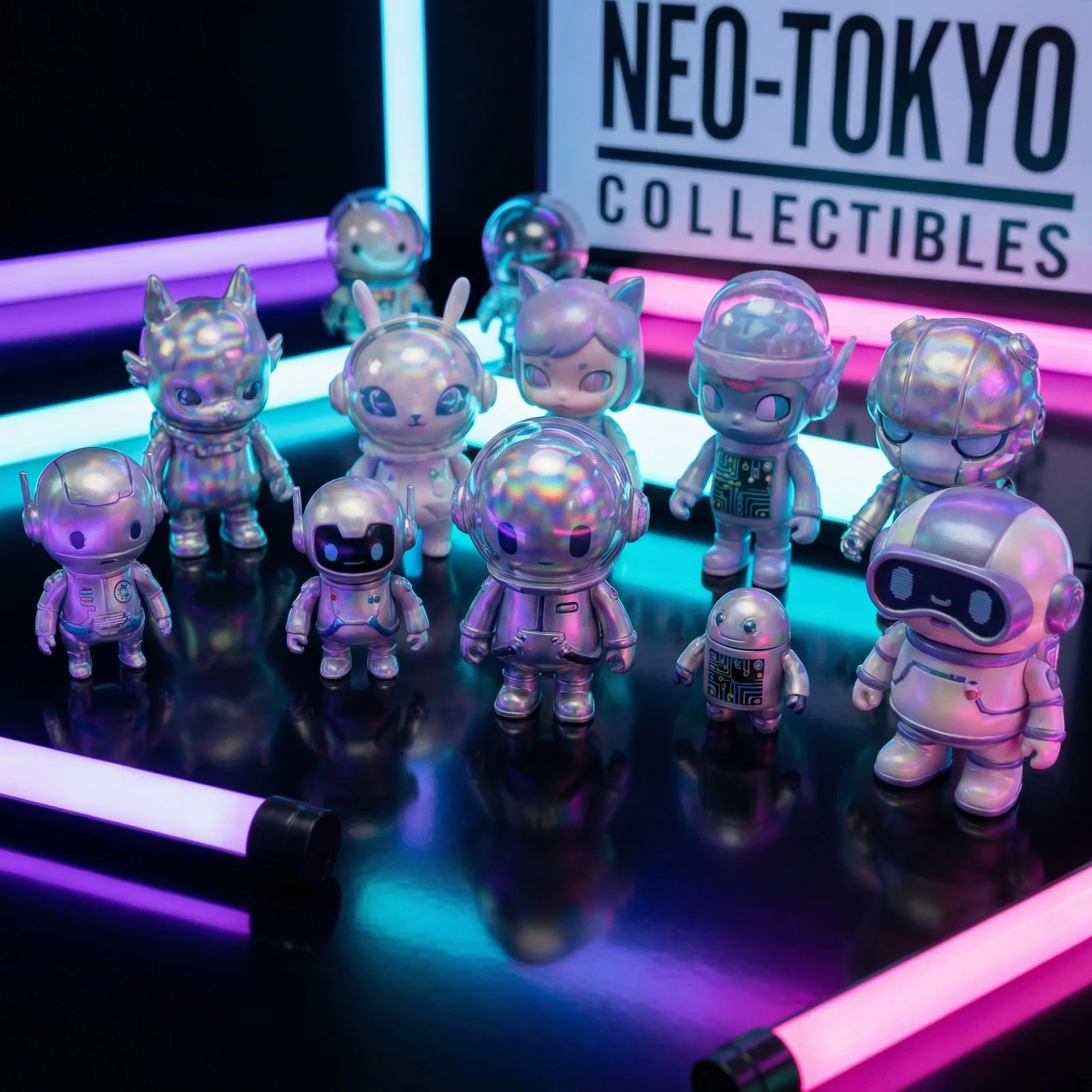 赛博萌宠系列设计师联名潮玩盲盒合集